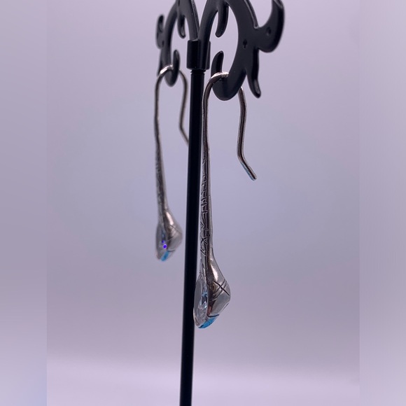 Silpada Vintage Sterling FALLING STAR Cubic Zirconia Threader Earrings - Picture 4 of 16